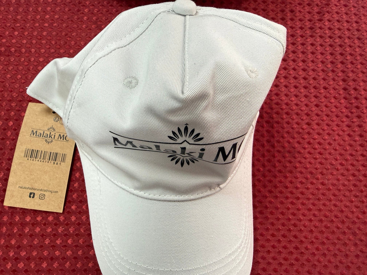 Malaki MC branded white cap with logo