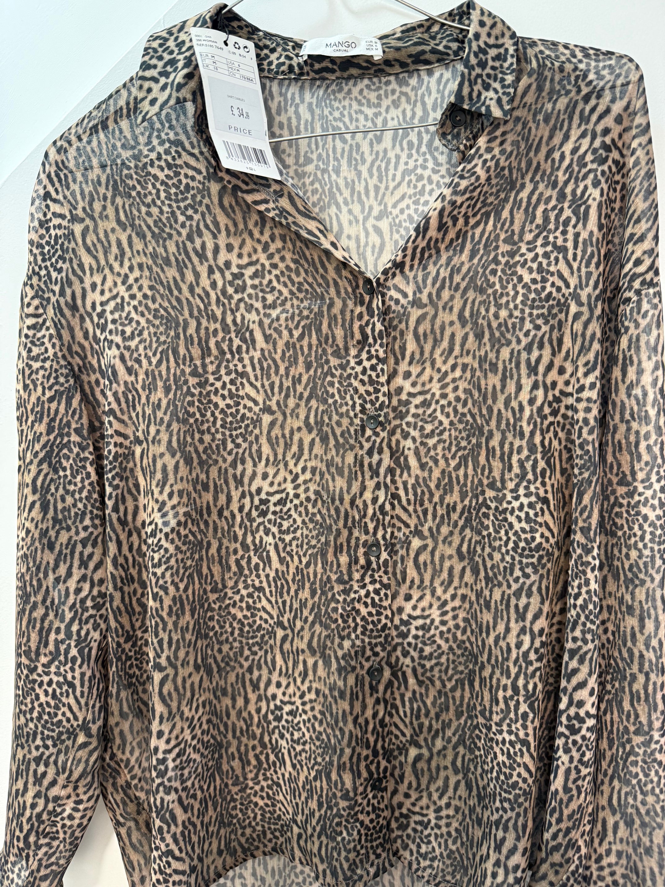 Leopard Print Co-ord Set - Blouse & Pants Matching Outfit