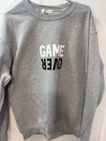 Game Over Graphic Sweatshirt - Grey Crew Neck