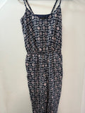 Navy Floral Print Jumpsuit