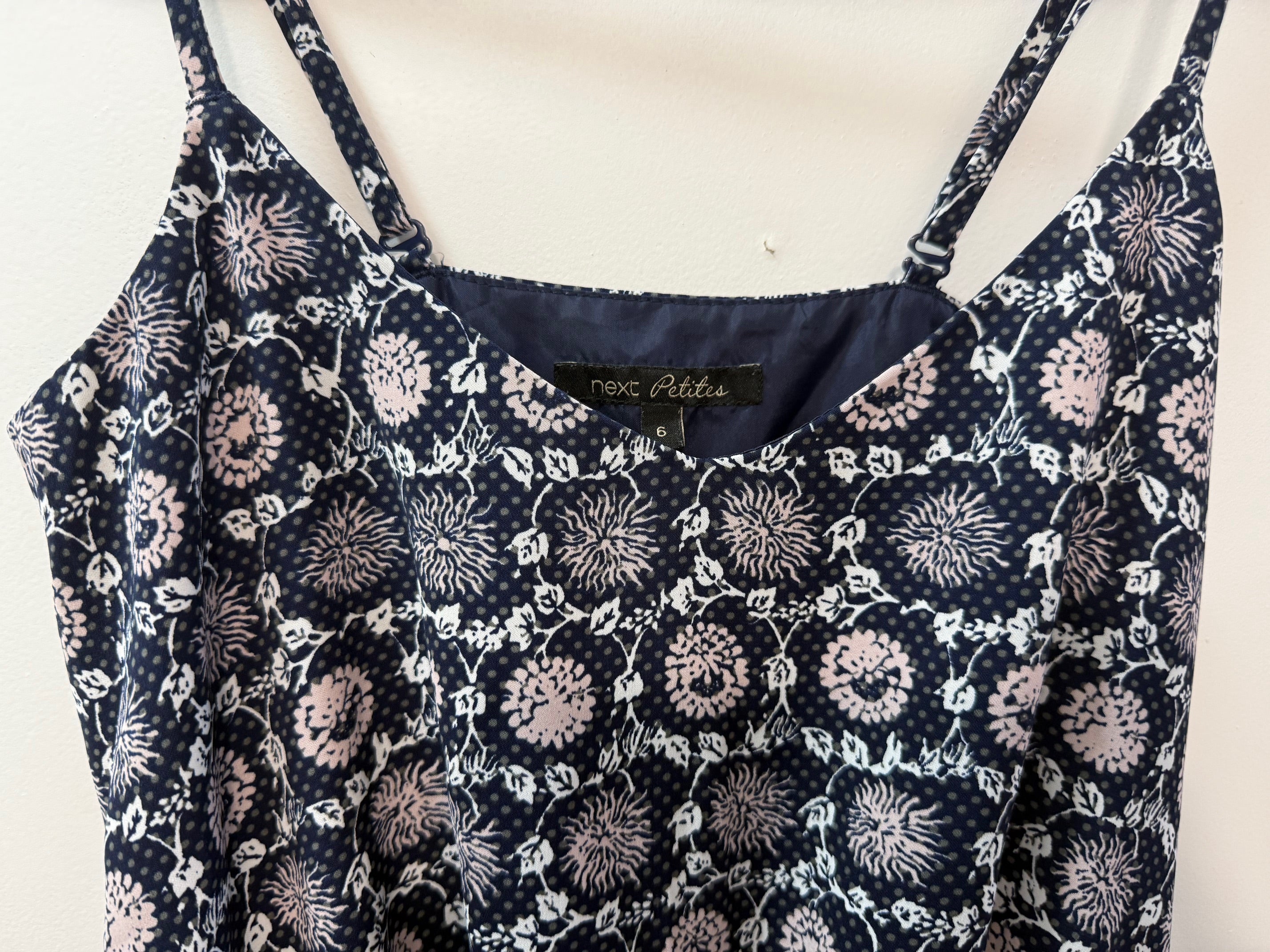 Navy Floral Print Jumpsuit