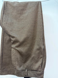 Brown Houndstooth Tailored Trousers