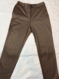 Brown Houndstooth Check Trousers - Women's Tailored Pants