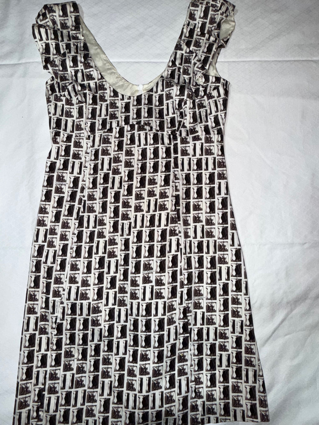 Black & White Geometric Print Bodycon Dress