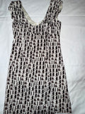 Black & White Geometric Print Bodycon Dress