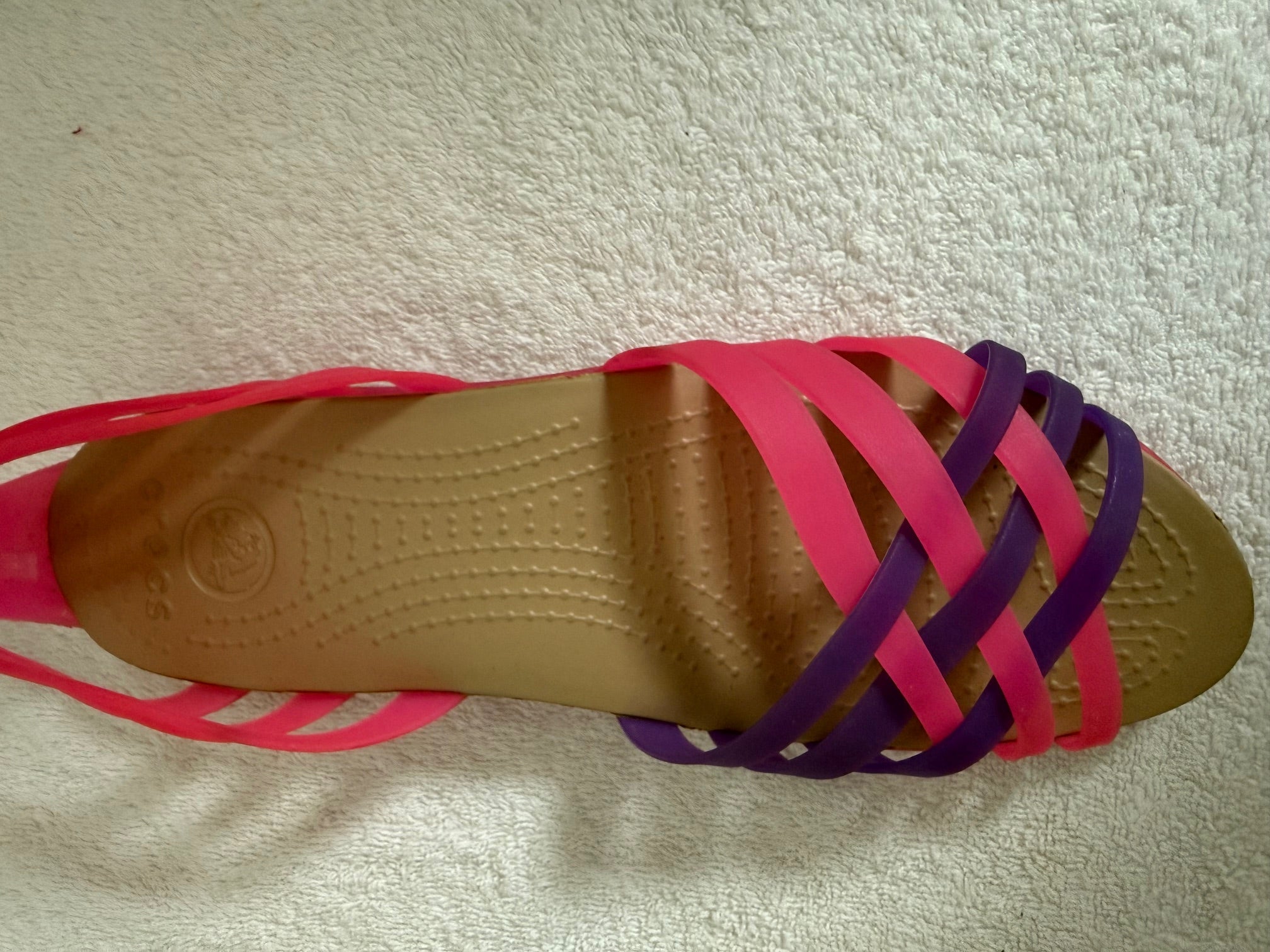 Crocs Pink & Purple Strappy Sandals - Women's Flat Shoes