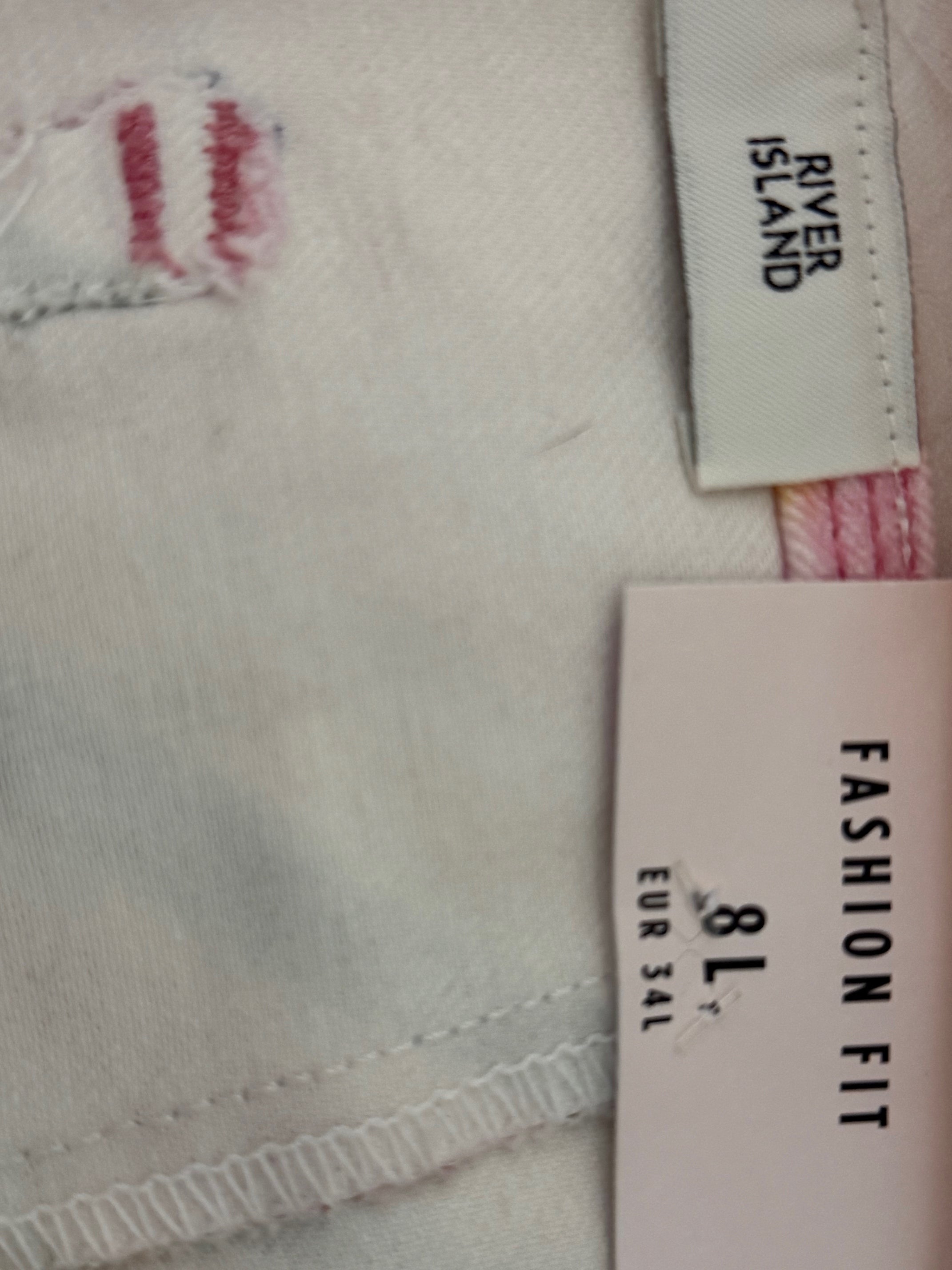 Chelsea Girl Multicolored Striped Trousers - Pink Retro Pants