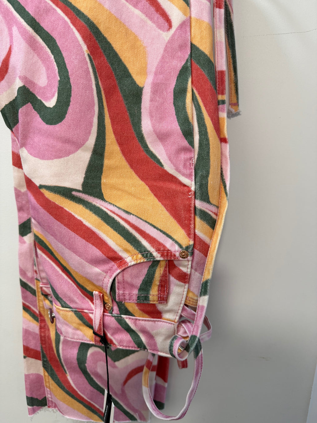 Chelsea Girl Multicolored Striped Trousers - Pink Retro Pants