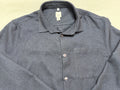 River Island Navy Textured Long Sleeve Shirt