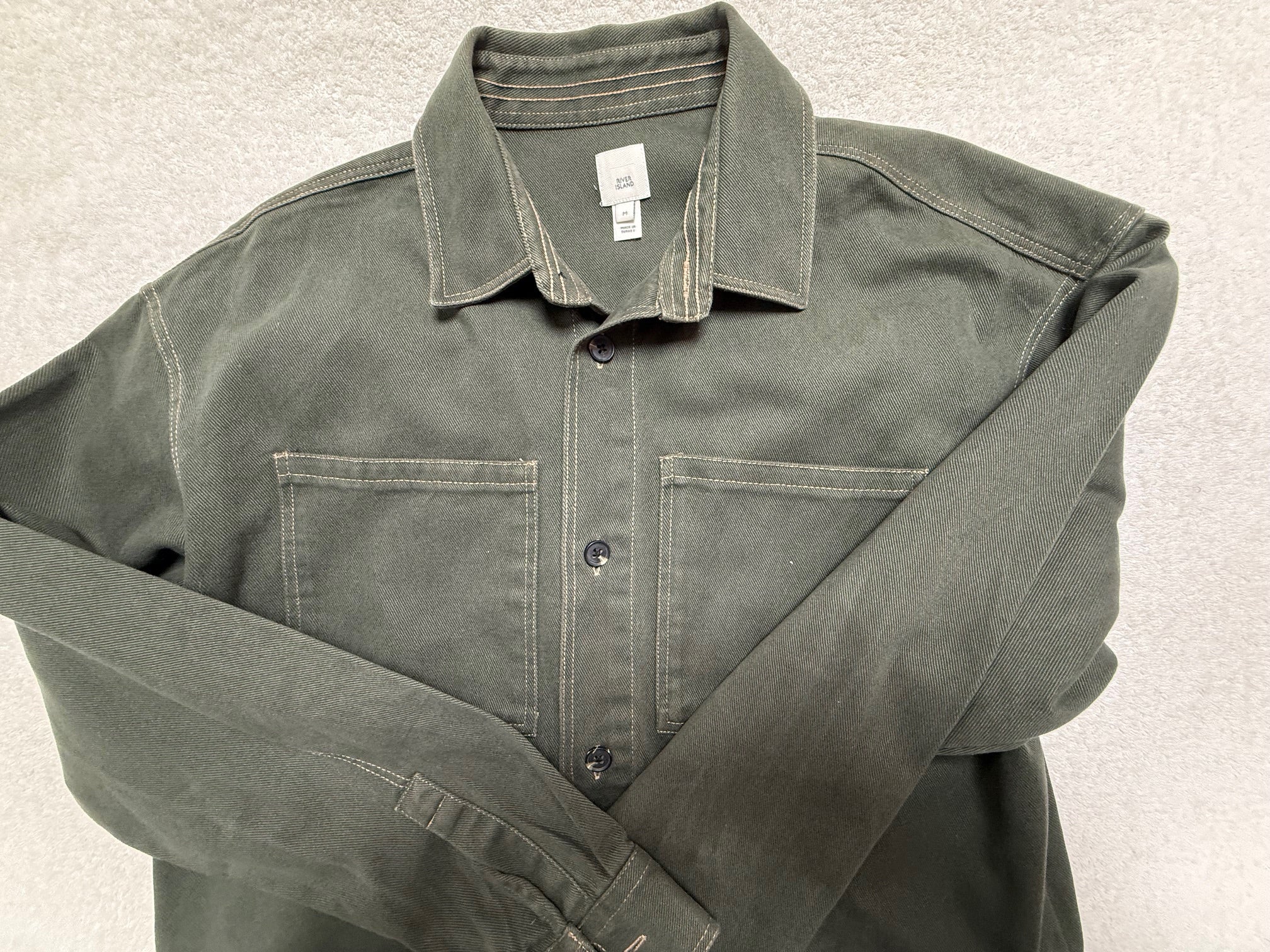 River Island Khaki Utility Shirt Jacket