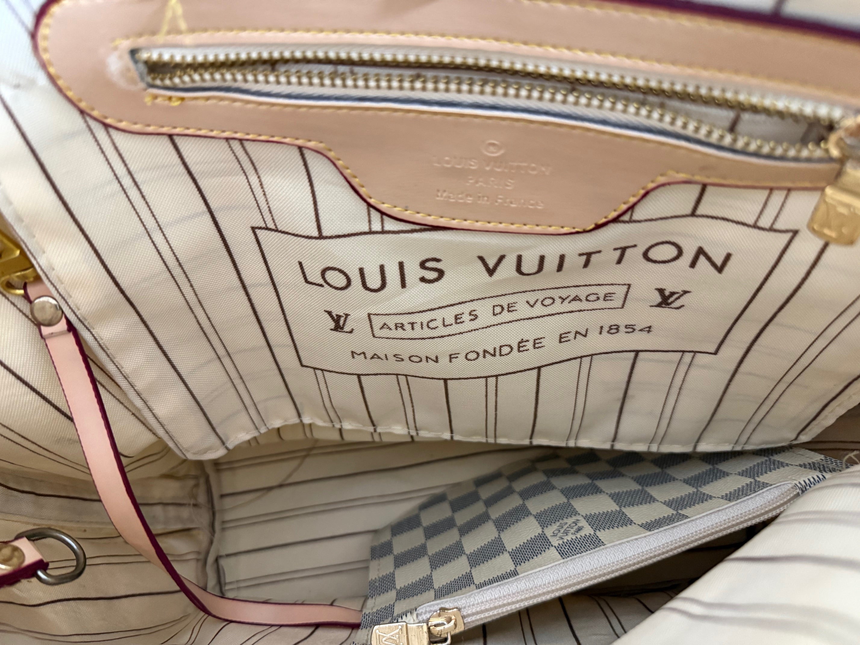 Louis Vuitton Damier Azur Neverfull Tote