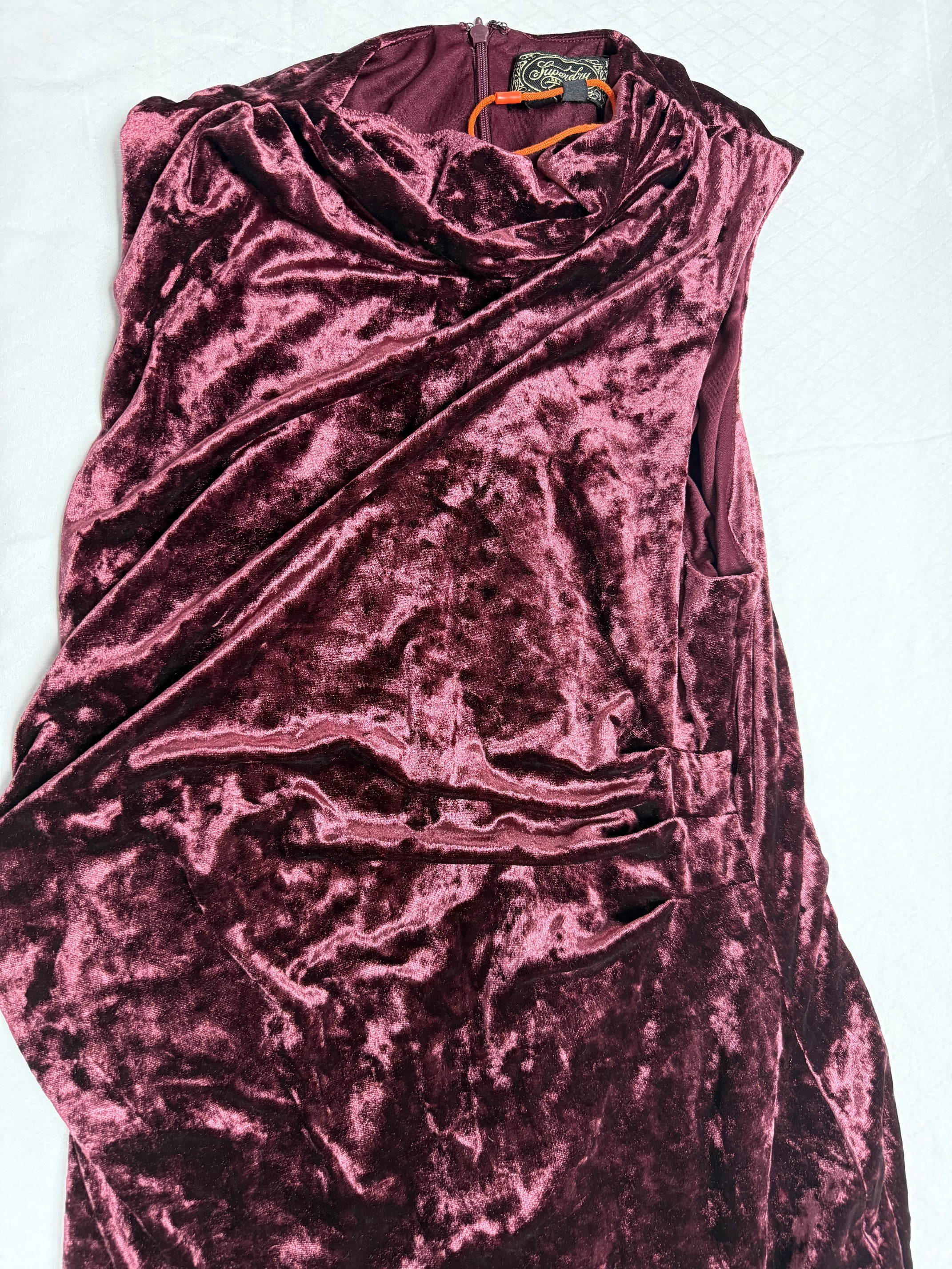 Superdry Velvet Cowl Neck Dress