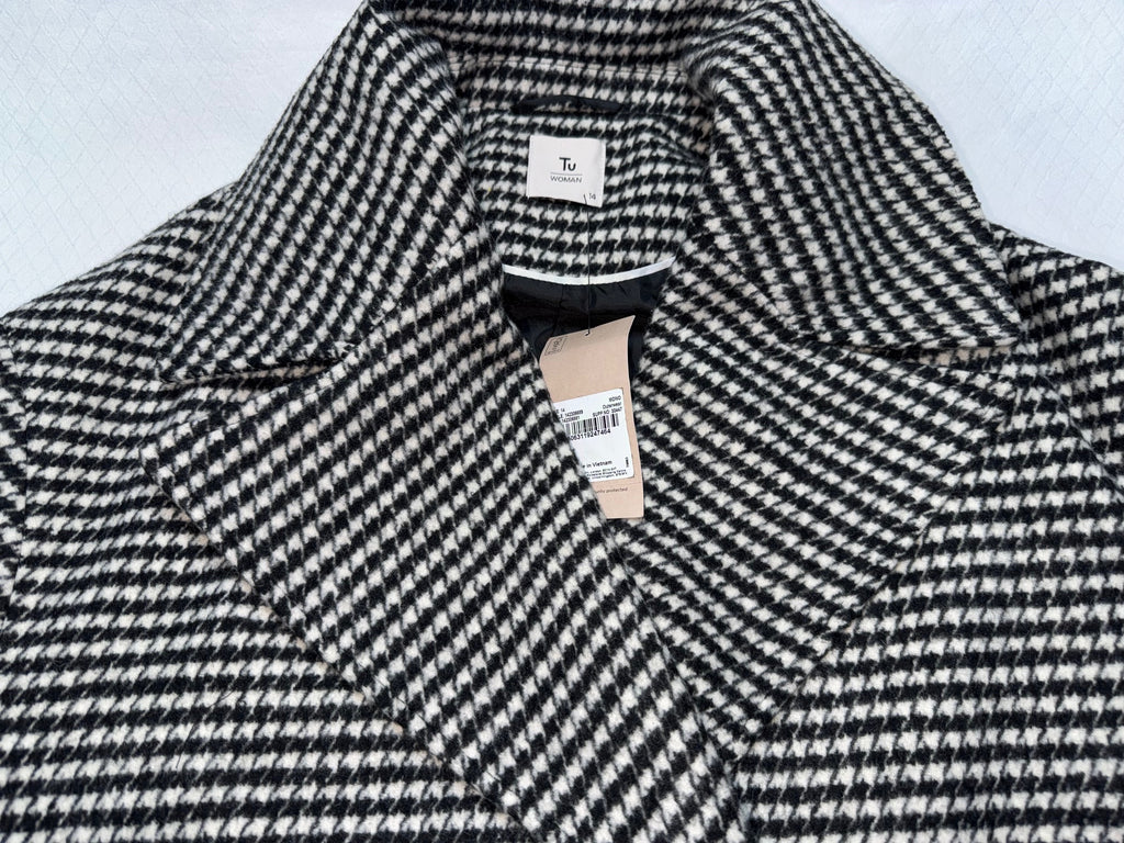 Houndstooth Double-Breasted Blazer