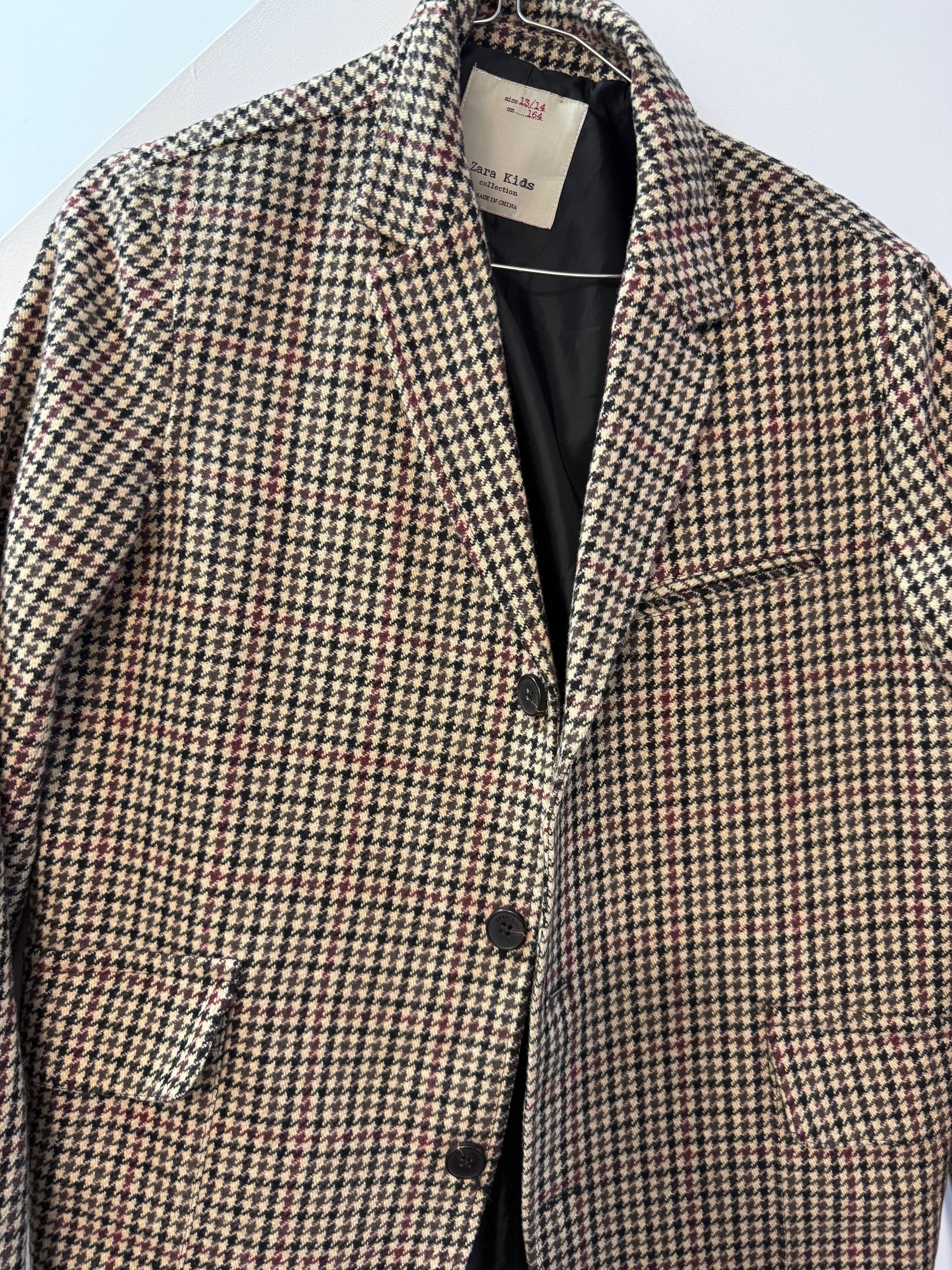 Zara Kids Houndstooth Blazer - Girls