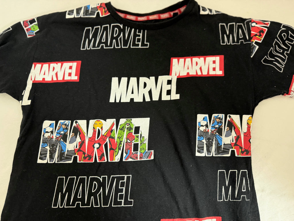 Marvel All-Over Logo Print T-Shirt - Kids
