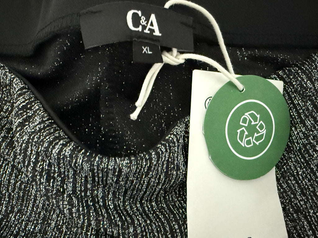 C&A Metallic Shimmer Pencil Skirt