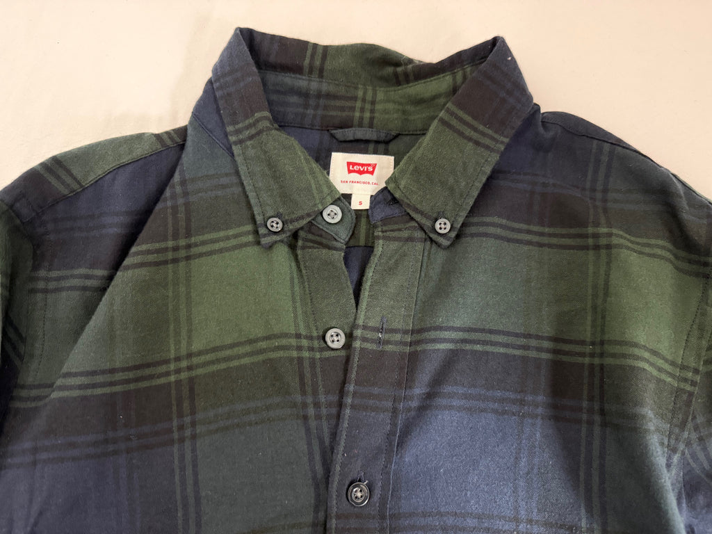 Levi's Plaid Flannel Shirt - Olive & Navy