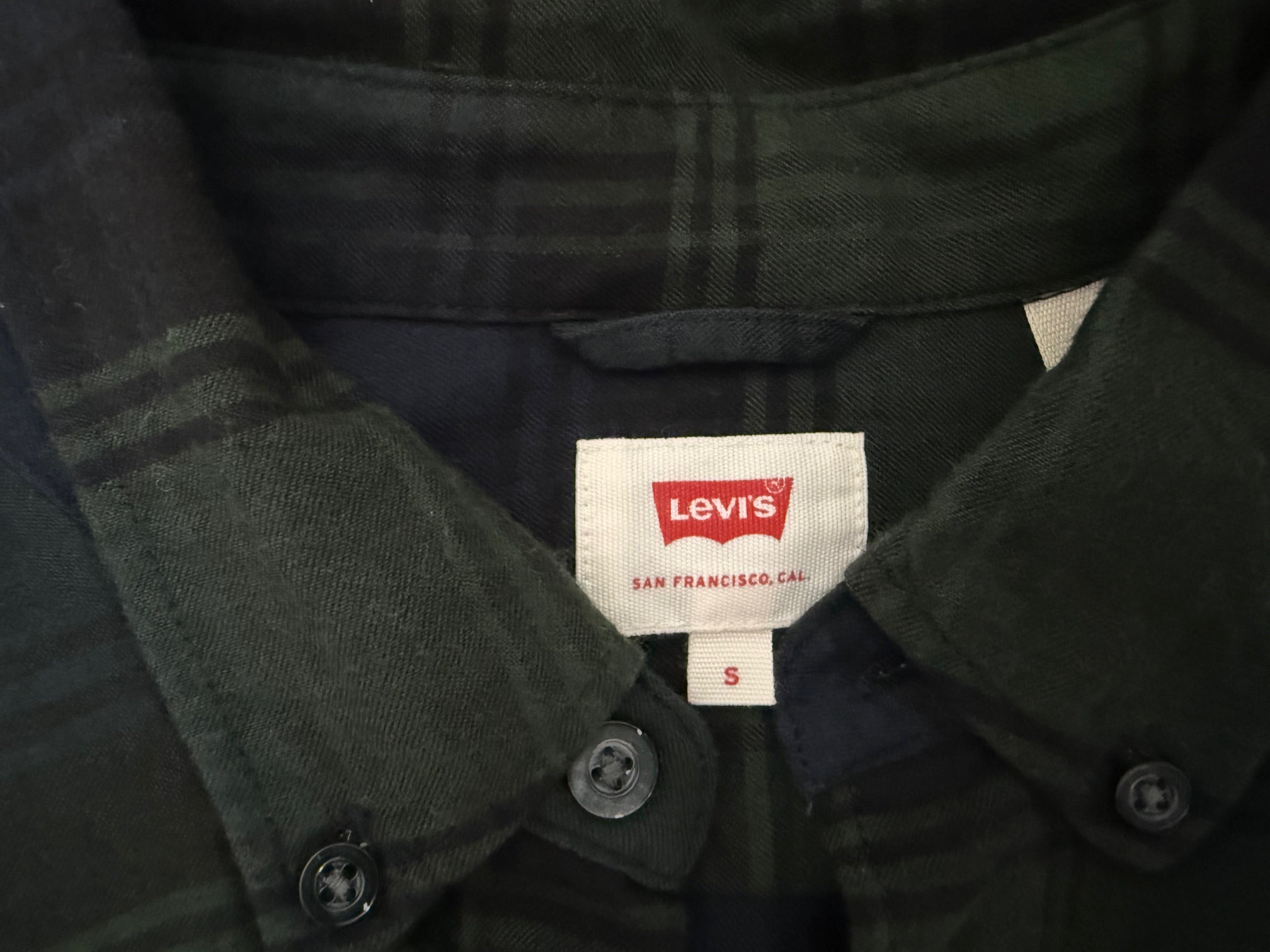 Levi's Plaid Flannel Shirt - Olive & Navy