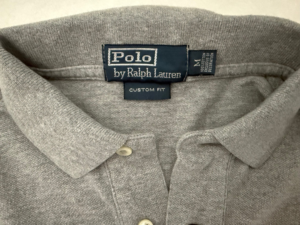 Polo by Ralph Lauren Custom Fit Long Sleeve Polo - Grey