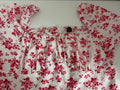 Shein Floral Print Puff Sleeve Dress - White & Pink