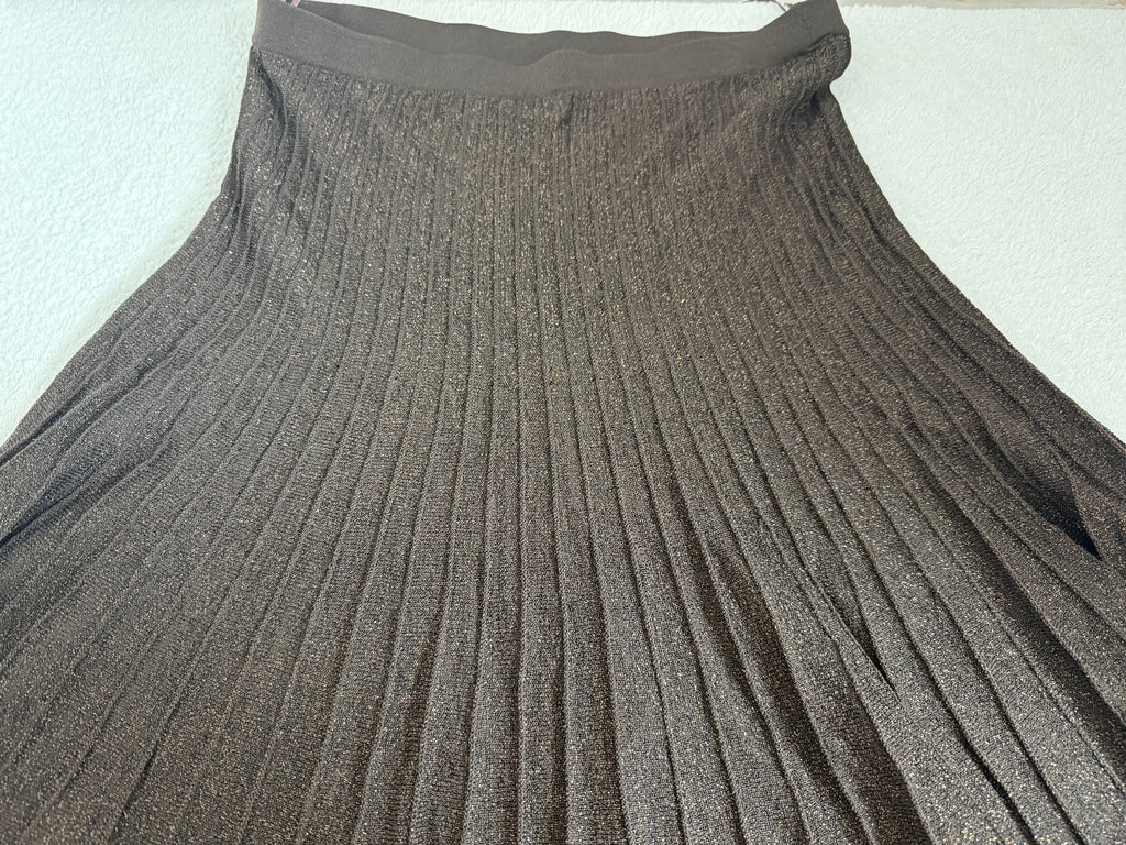Zara Metallic Pleated Skirt Size S