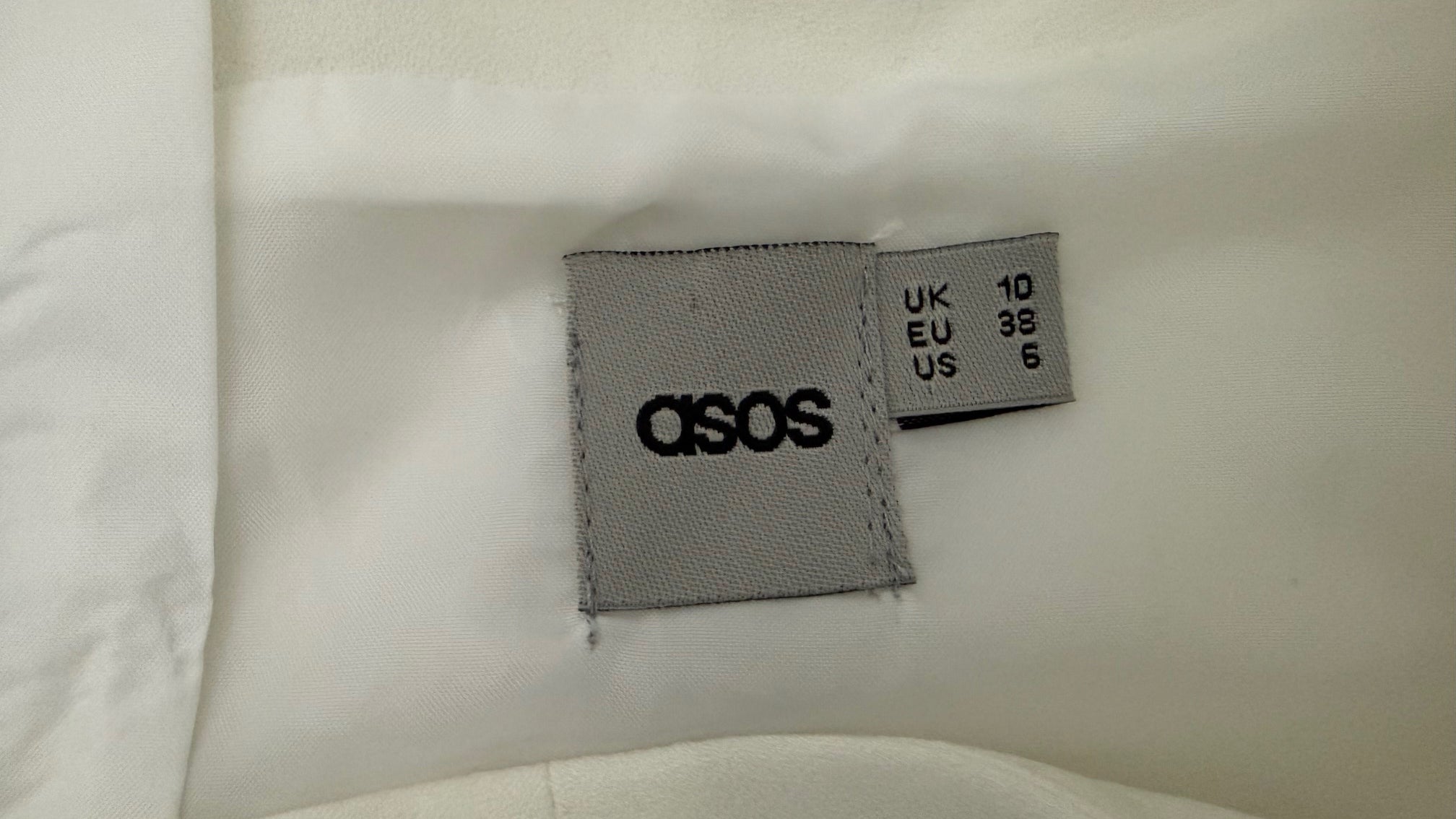 ASOS White Tie-Waist Dress Size 10