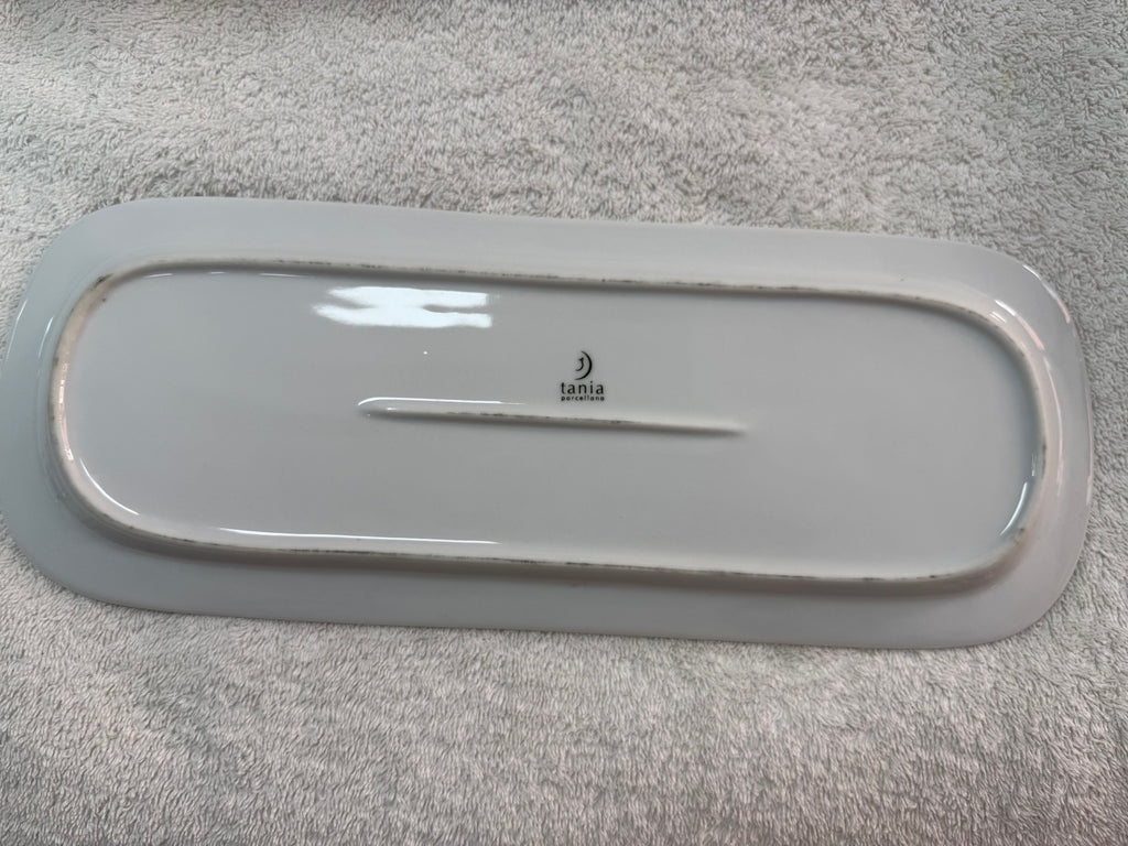 Tania Porsellana Elongated Oval Serving Platter