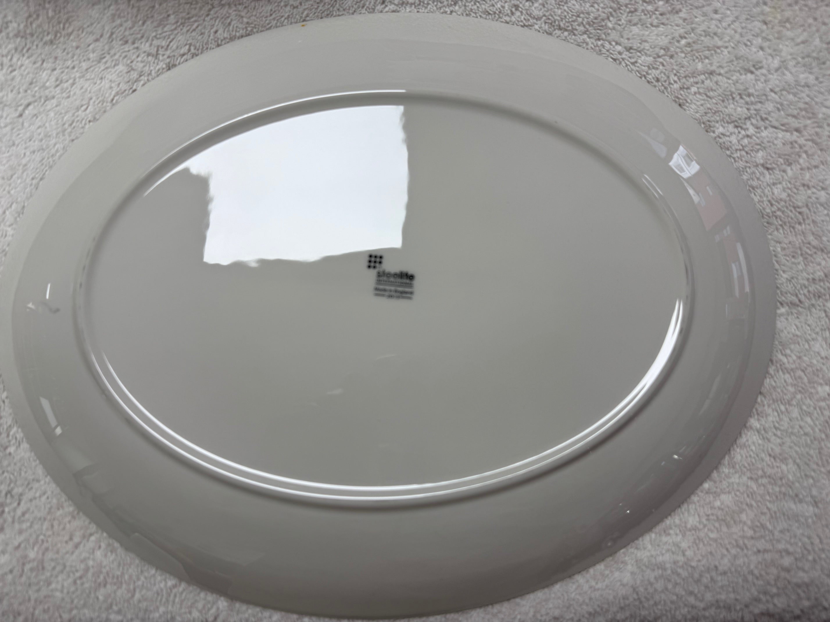 Steelite International Large Grey Oval Serving Platter – Made in England 2013