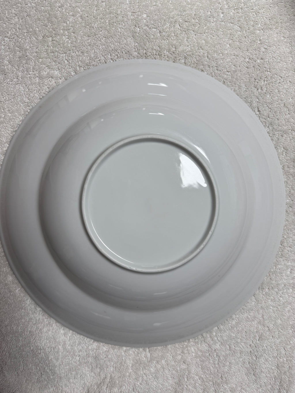 Grey Ribbed-Rim Deep Pasta & Soup Bowl