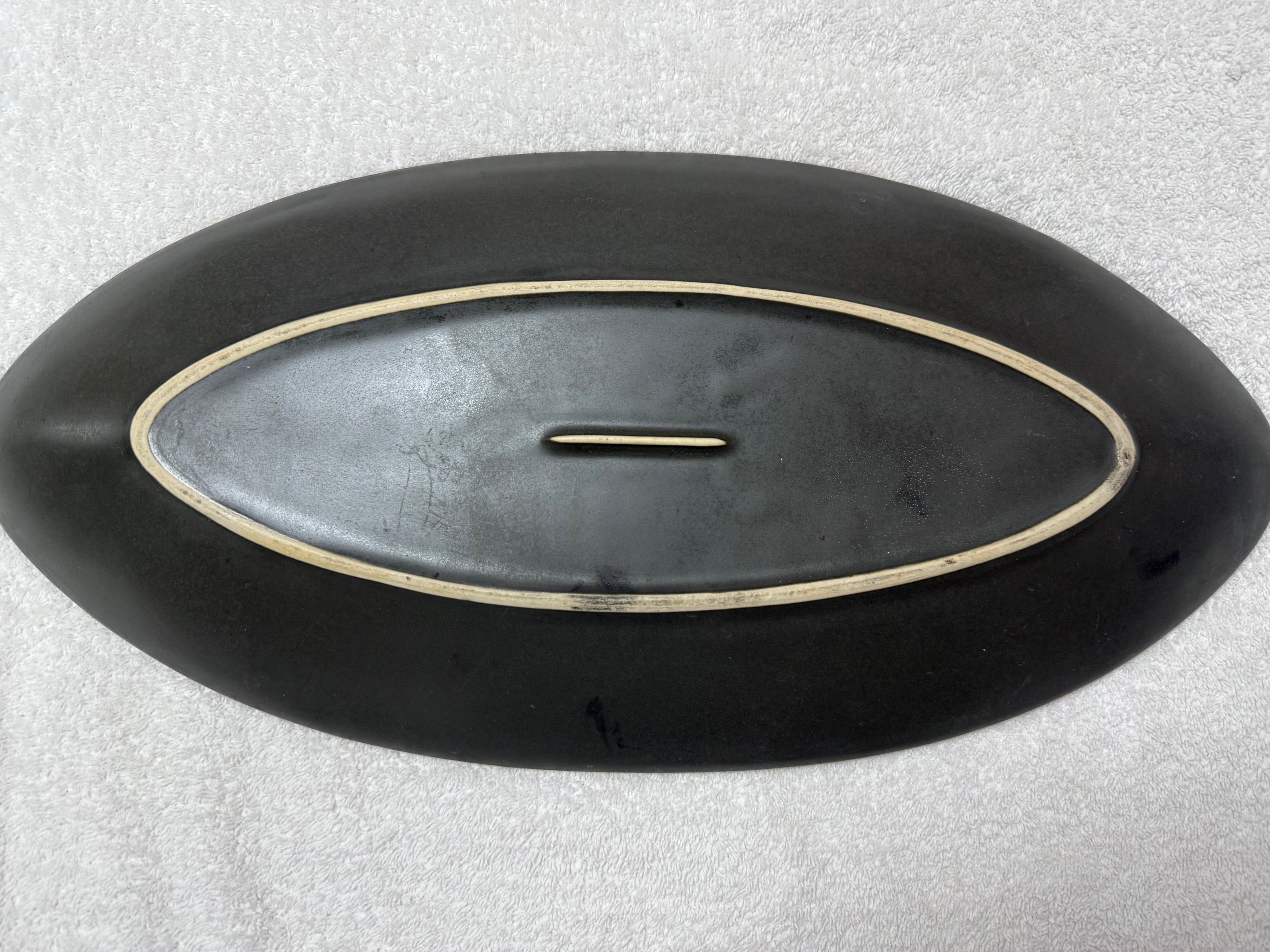Lime Green Oval Enamel Serving Platter