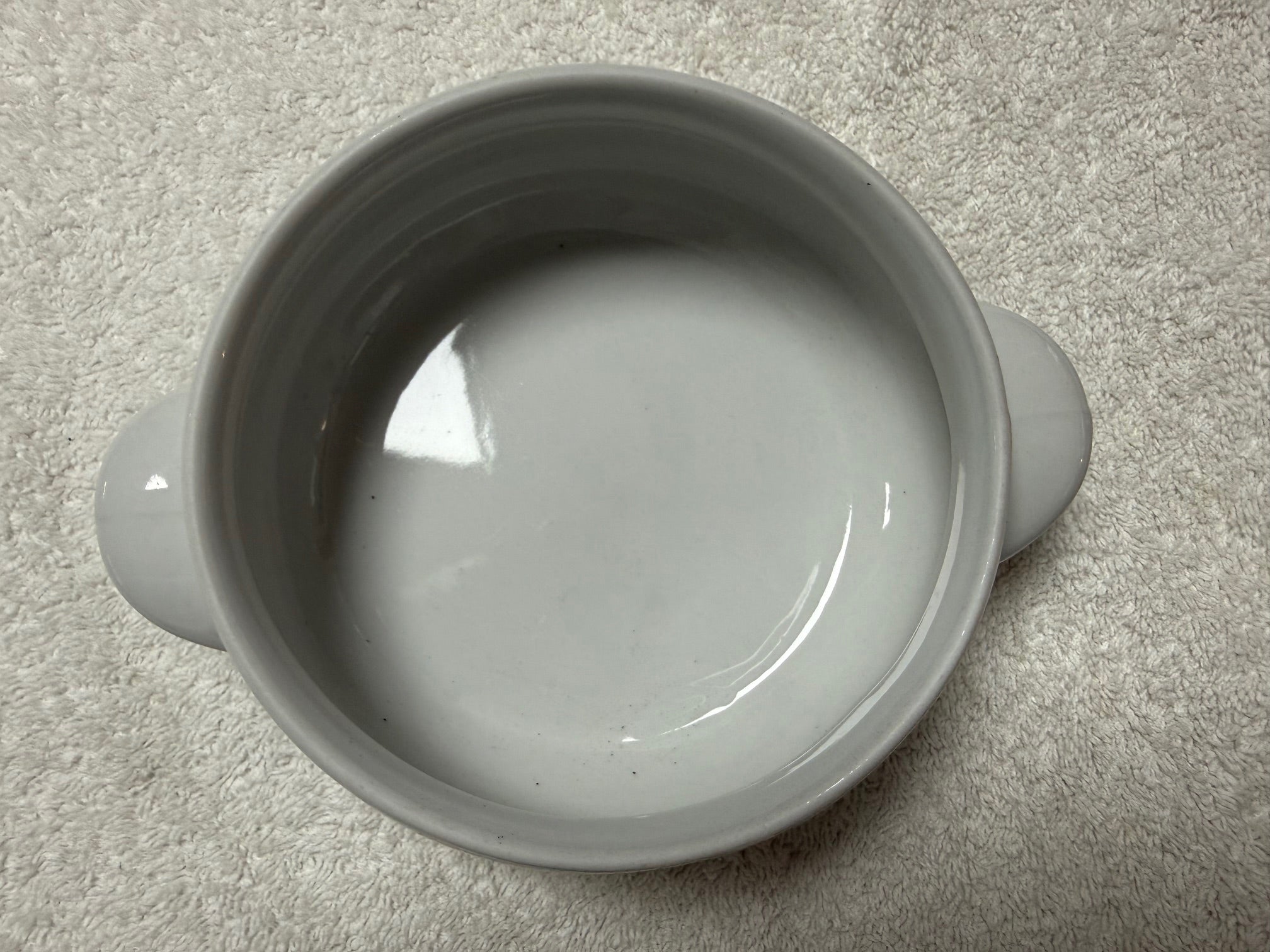 Grey Ceramic Two-Handled Soup Bowl – Bistro Style