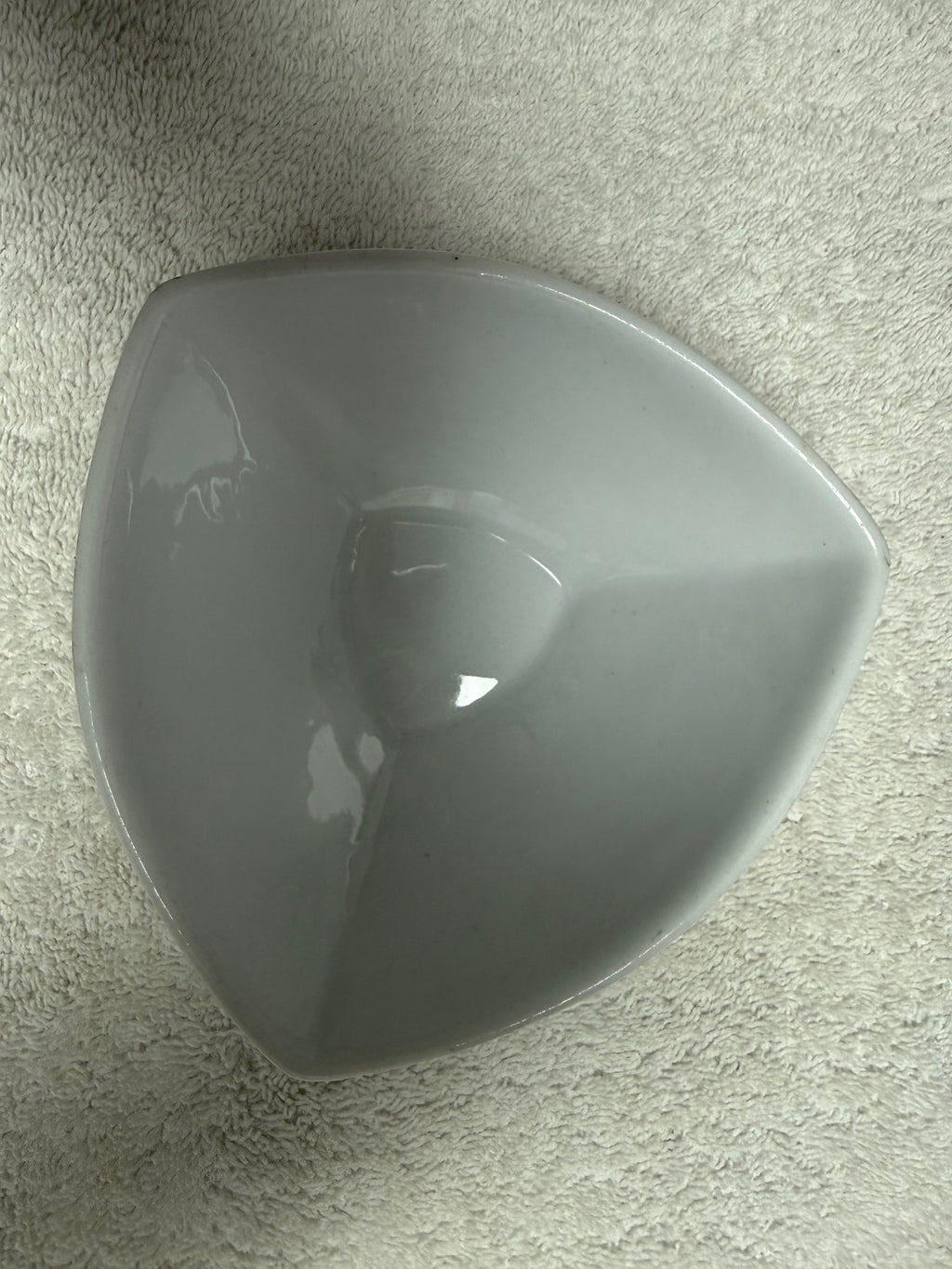 Triangular Porcelain Serving Bowl