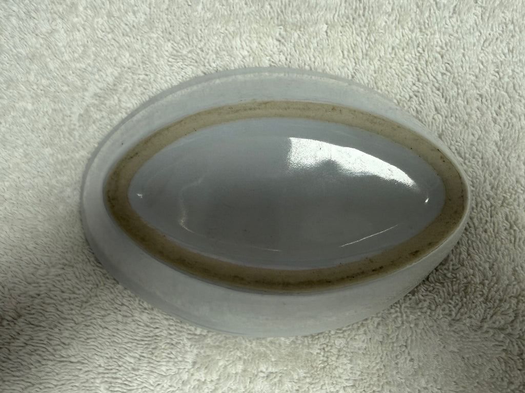 Artisan Oval Ceramic Bowl – Grey Glaze