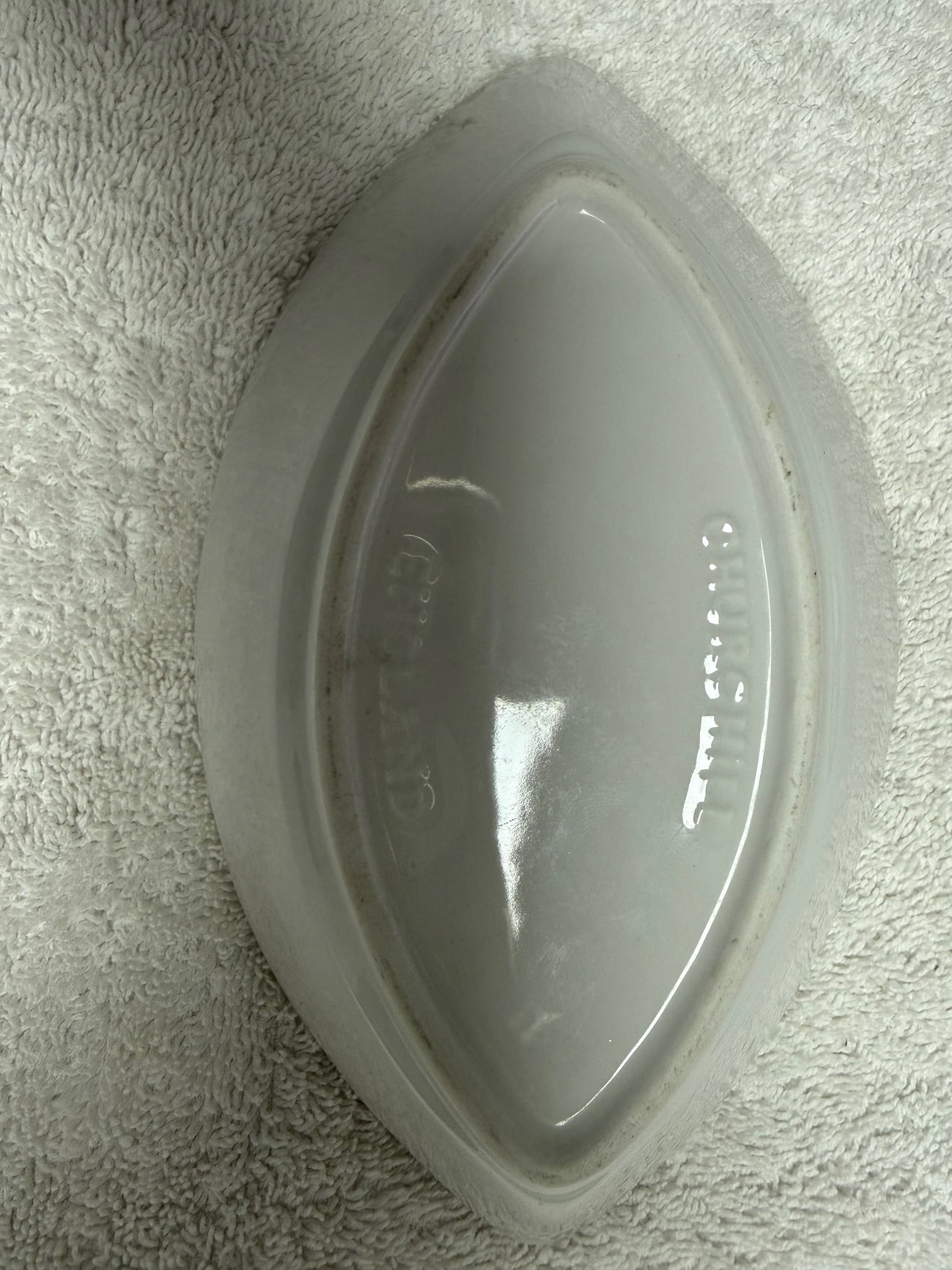 Leaf-Shaped Ceramic Serving Bowl – Grey Glaze