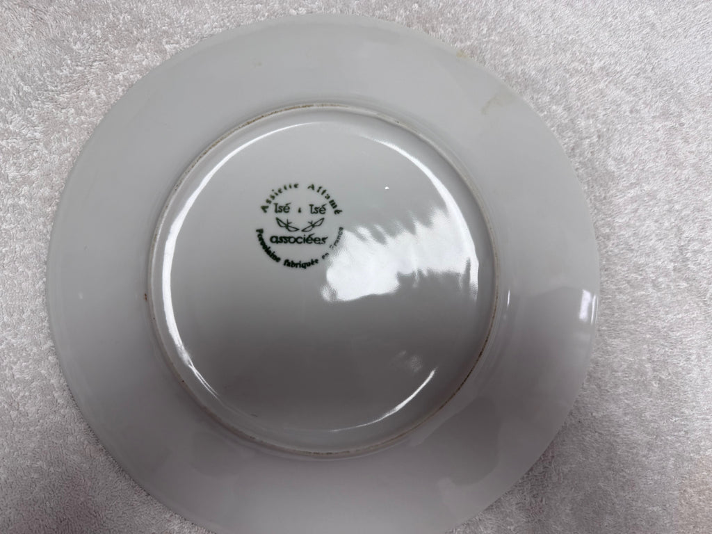 Isé & Isé Associées French Porcelain Wide-Rimmed Plate