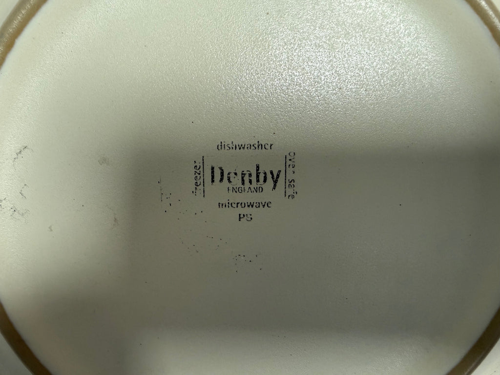 Denby England Grey Glazed Bowl with Gold Rim