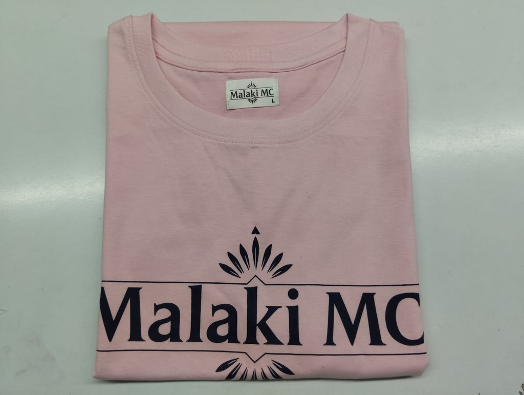 Malaki MC Pink Men's Logo T-Shirt - 100% Cotton Branded Tee