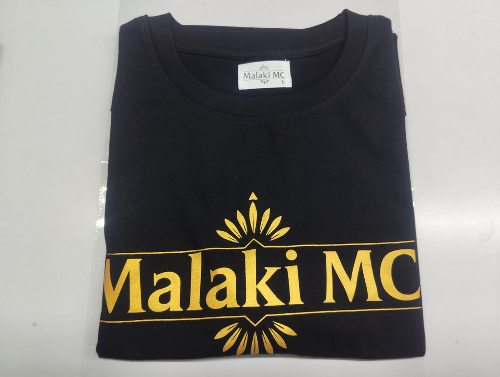 Malaki MC Black T-Shirt - 100% Cotton Branded Tee