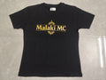 Malaki MC Women's Black T-Shirt - Gold Logo Branded Tee