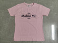 Malaki MC Women's Pink T-Shirt - Black Logo Branded Tee
