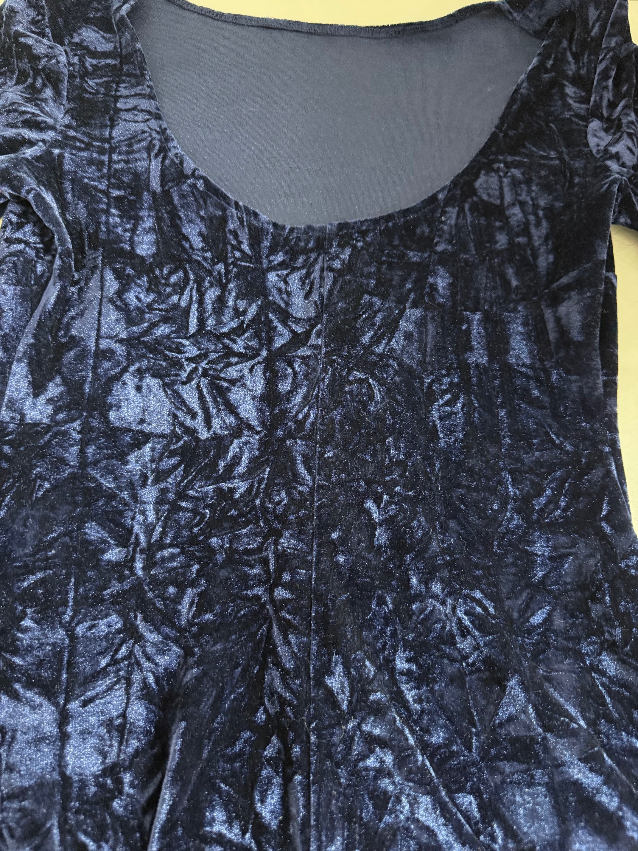 Black Crushed Velvet Long Sleeve Top - rock&rags by Firetrap