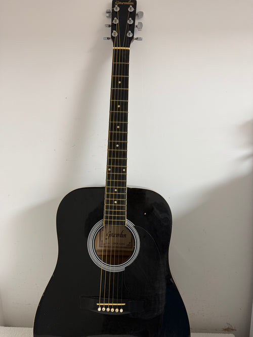 Gremlin Acoustic Guitar - Black Dreadnought (Collection Only)