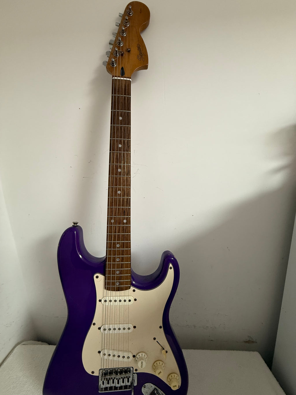 Squier by Fender Stratocaster Electric Guitar - Purple (Collection Only)