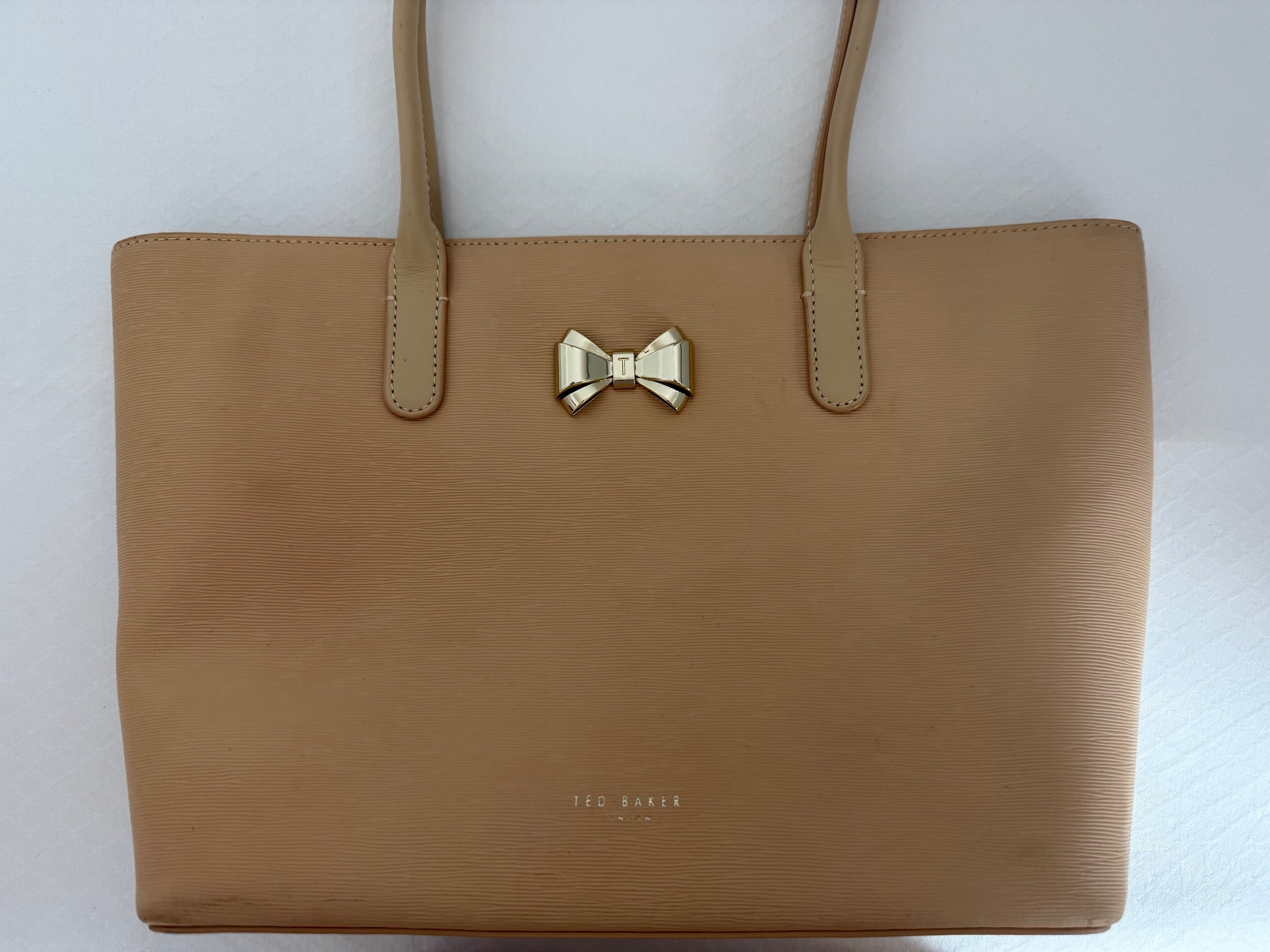 Ted Baker Taupe Handbag - Bow Detail Tote Bag